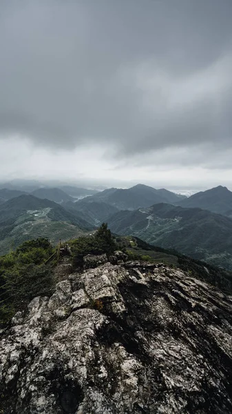 mountain landscape with mountains and clouds