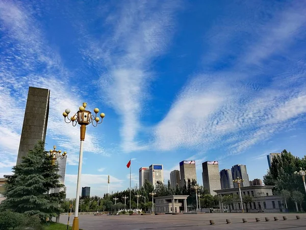 Vista Sobre Vida Ciudad Fondo — Foto de Stock