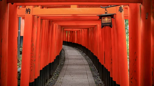 Красные Ворота Городе Киото Япония — стоковое фото