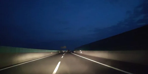 Carretera Noche — Foto de Stock