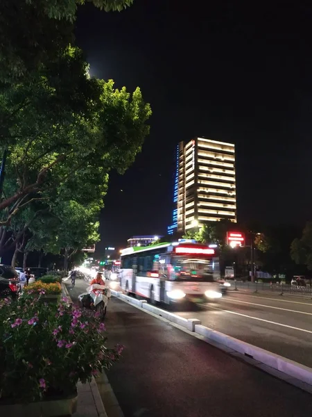 Ciudad Moderna Por Noche — Foto de Stock