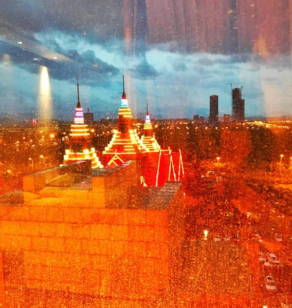 Skyline London Rojo Naranja — Foto de Stock