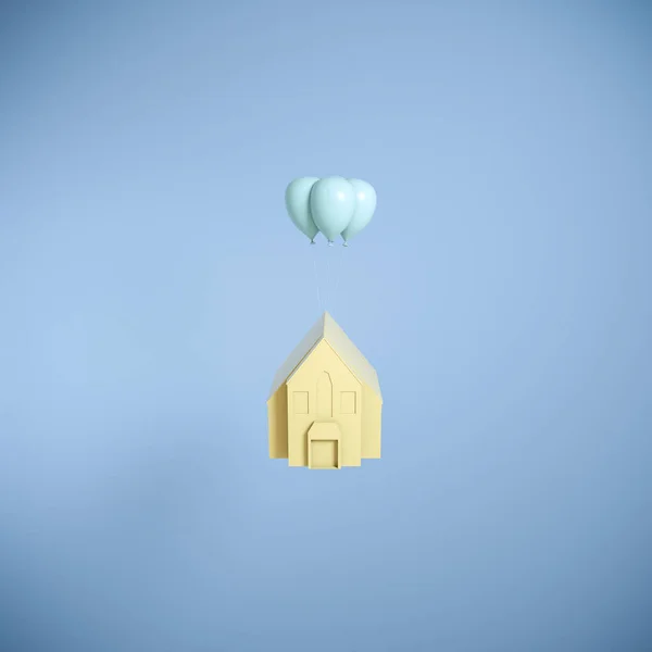 Toy House Blue Sky — Stock Photo, Image