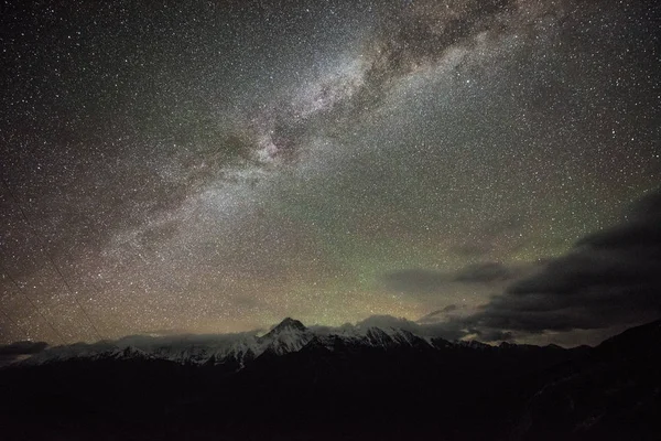 Tejút Galaxis Éjszakai Égbolton — Stock Fotó
