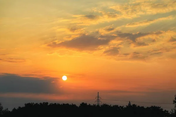 Puesta Sol Sobre Las Nubes — Foto de Stock