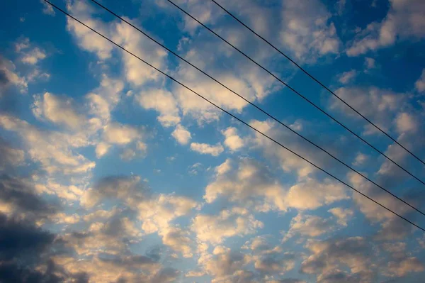 Красиве Небо Хмарами Синім Хмарним Небом — стокове фото