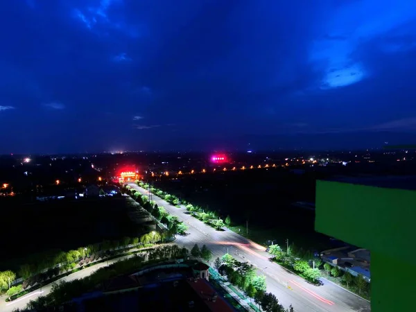 Vista Nocturna Ciudad — Foto de Stock