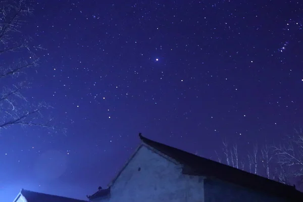 Hermoso Cielo Estrellado Noche — Foto de Stock