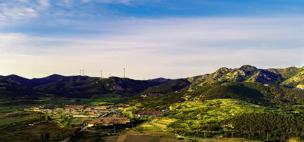 Vista Del Paisaje Montañoso Las Montañas Ciudad Kotor España — Foto de Stock