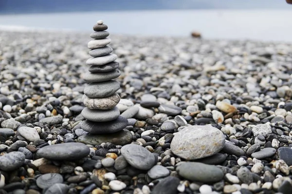 Kumsalda Çakıl Taşları — Stok fotoğraf