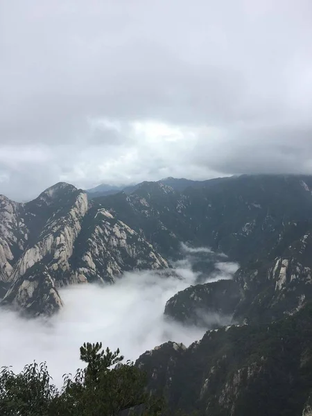 mountain landscape with mountains and clouds