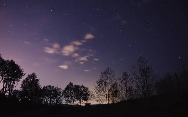 Céu Noturno Com Estrelas Fundo Céu — Fotografia de Stock