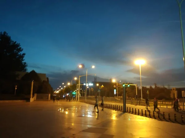 Vista Nocturna Ciudad Capital Israel — Foto de Stock