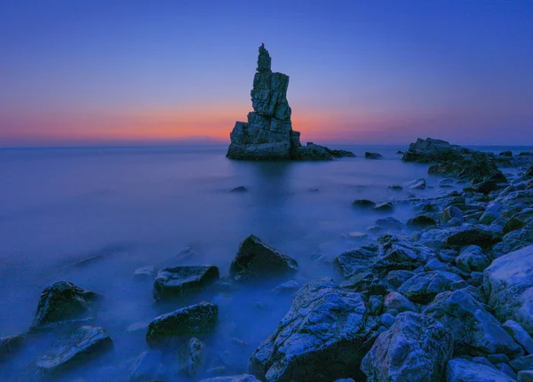 Vakker Solnedgang Havet – stockfoto