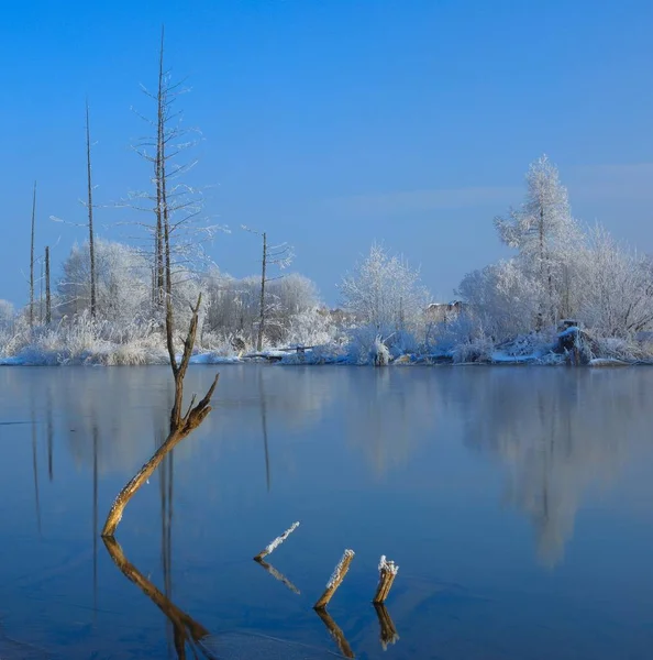 Frozen Lake Winter — Stock Photo, Image