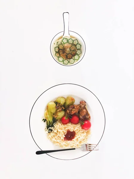 Lezzetli Yiyeceklerin Yakın Görüntüsü — Stok fotoğraf