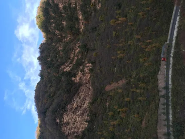 Vista Aérea Las Montañas Río Verano — Foto de Stock