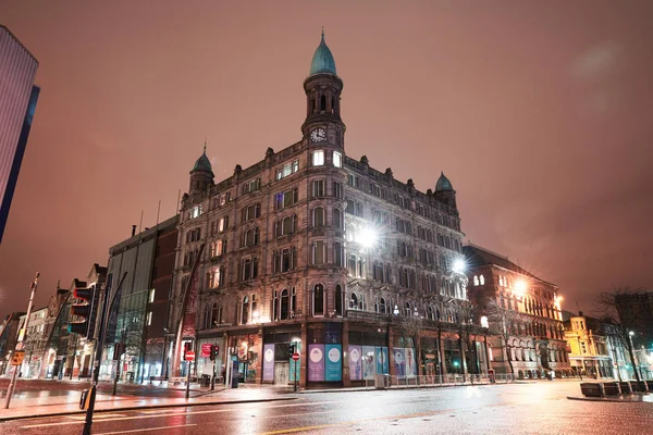 Vista Nocturna Ciudad Gdansk Polonia — Foto de Stock