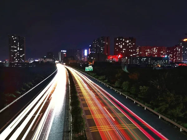 Verkehr Der Nacht — Stockfoto