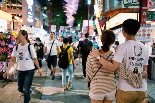 Gente Asiática Está Caminando Ciudad — Foto de Stock
