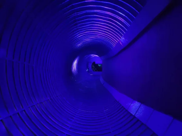 Fondo Abstracto Del Túnel Azul — Foto de Stock