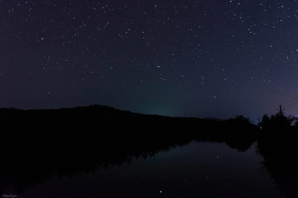 Красивое Ночное Звездное Небо — стоковое фото
