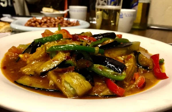 Una Foto Cocina Carne Frita — Foto de Stock