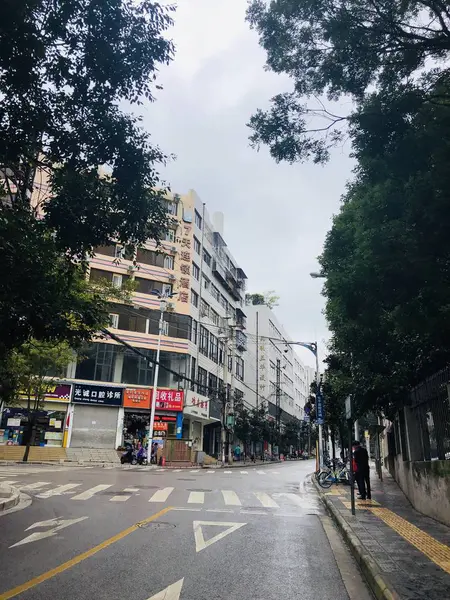 Calle Vista Ciudad Barcelona España — Foto de Stock