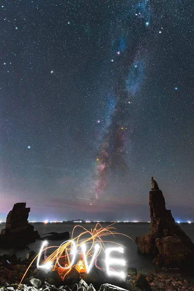 Vía Láctea Noche — Foto de Stock