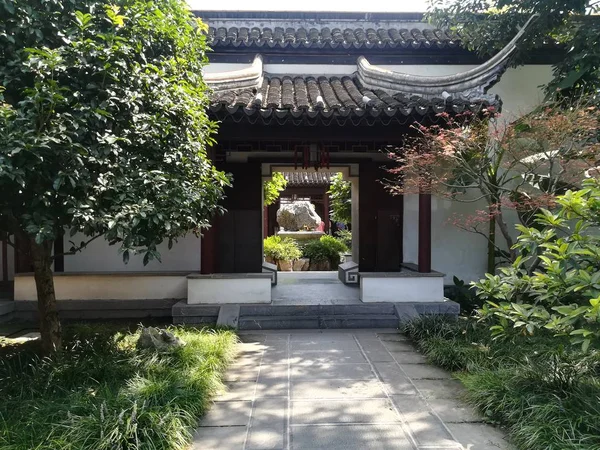 Wunderschöner Chinesischer Garten Der Stadt China — Stockfoto