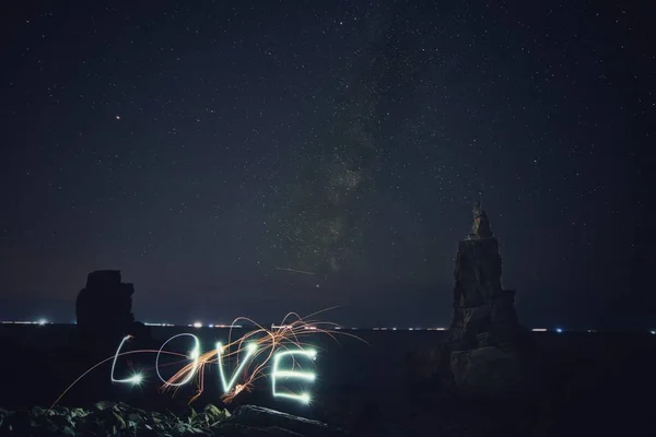 Hermoso Cielo Estrellado Noche — Foto de Stock