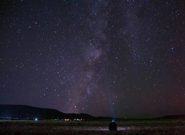 Нічне Небо Зірки Астрономії — стокове фото