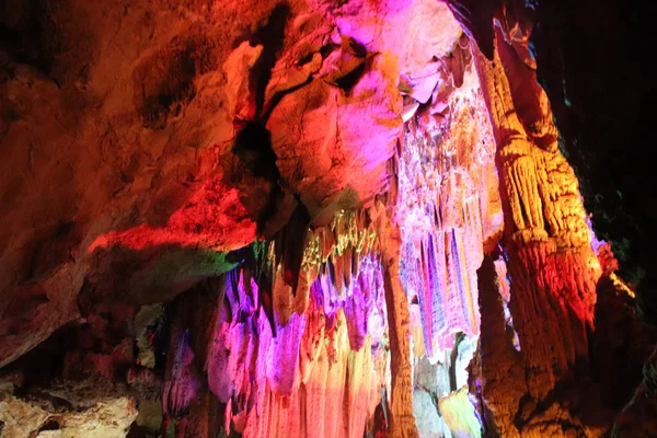 Estalactites Estalagmites Caverna Mar Morto — Fotografia de Stock