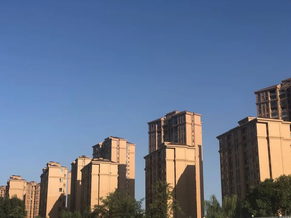 Vista Sobre Vida Ciudad Fondo — Foto de Stock