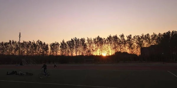 Puesta Sol Montaña — Foto de Stock