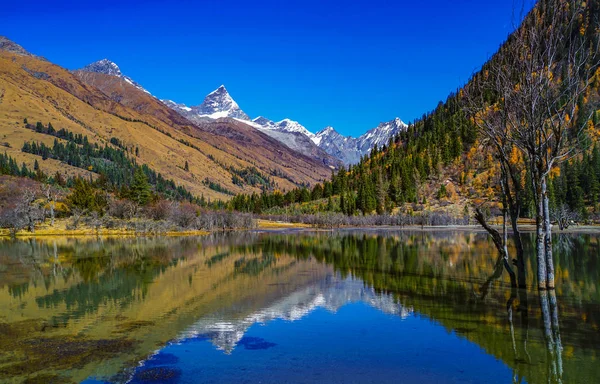 Lago Nas Montanhas Dos Alpes — Fotografia de Stock