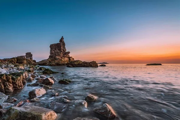 Hermoso Atardecer Playa Por Mañana — Foto de Stock