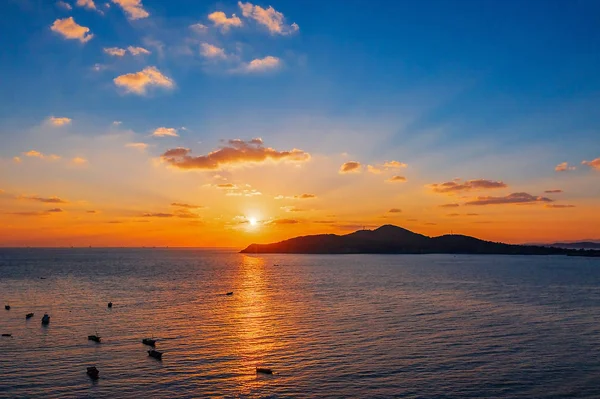 Hermosa Puesta Sol Sobre Mar Naturaleza — Foto de Stock