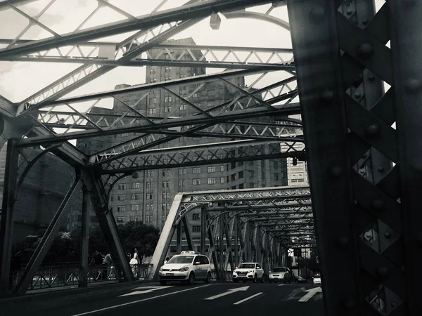 Вид Мост Эйфелеву Башню Париже — стоковое фото