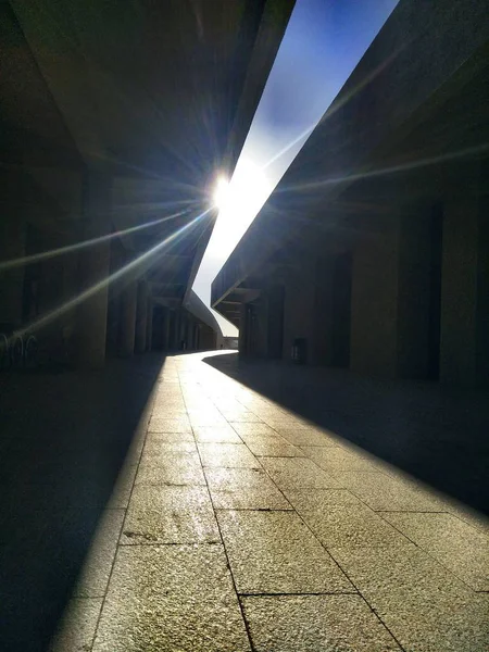 Túnel Subterráneo Con Una Gran Ventana — Foto de Stock