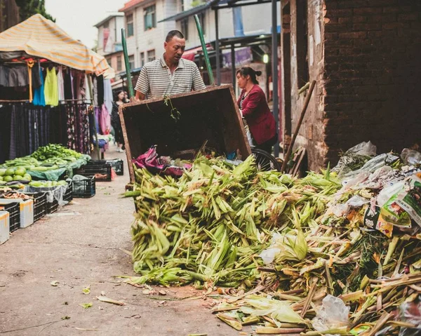 Mercado Agricultores Myanmar — Foto de Stock