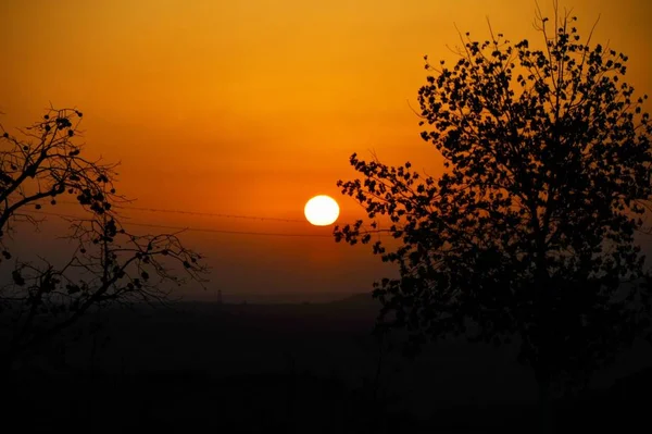 Vista Hermosa Puesta Sol — Foto de Stock