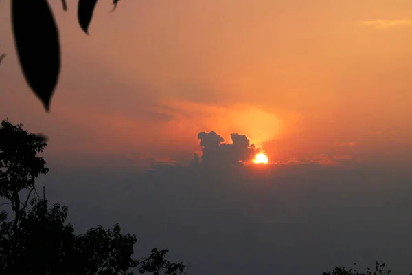 Puesta Sol Montaña — Foto de Stock