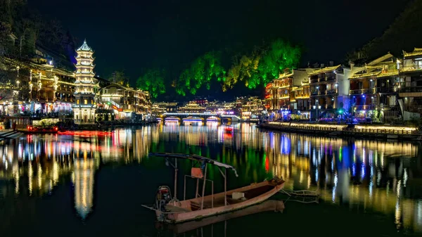 Hermoso Paisaje Nocturno Ciudad Tailandia — Foto de Stock