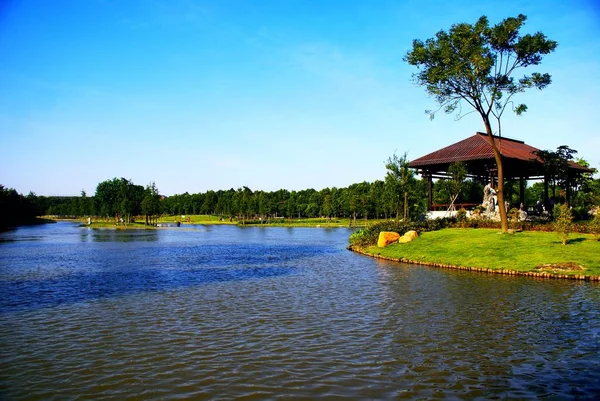 Hermoso Paisaje Con Lago Tranquilo — Foto de Stock