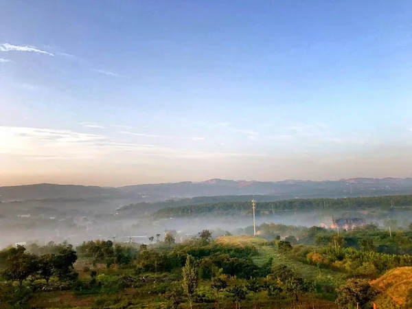 Peisaj Frumos Muntelui Dimineața — Fotografie, imagine de stoc