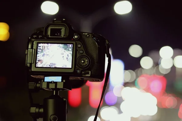 Videokamera Stole Městě — Stock fotografie