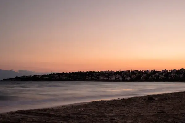 Puesta Sol Sobre Mar — Foto de Stock