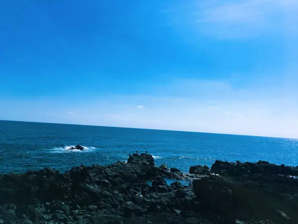 Hermoso Paisaje Marino Con Cielo Azul Nubes — Foto de Stock