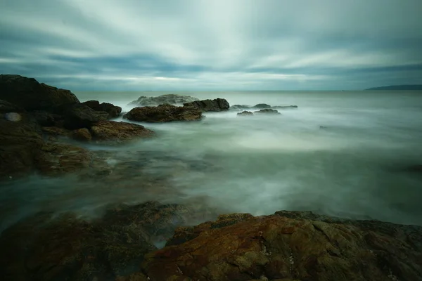 Hermoso Atardecer Sobre Mar — Foto de Stock
